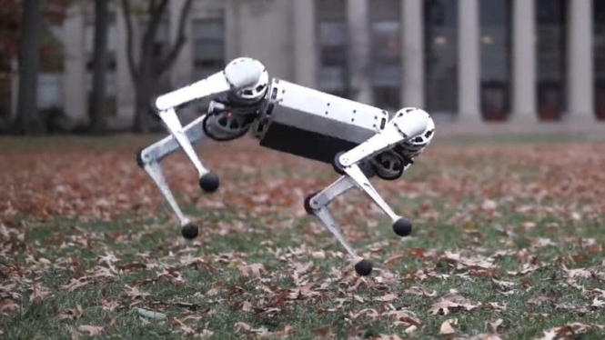 Четвероногий робот впервые научился делать сальто