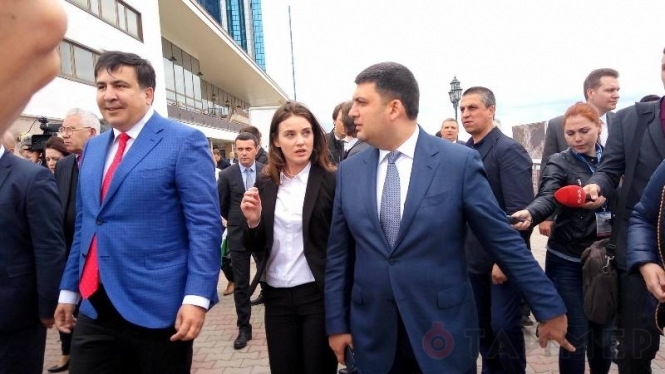 Саакашвили в присутствии Гройсмана призвал посадить Насирова, - ВИДЕО