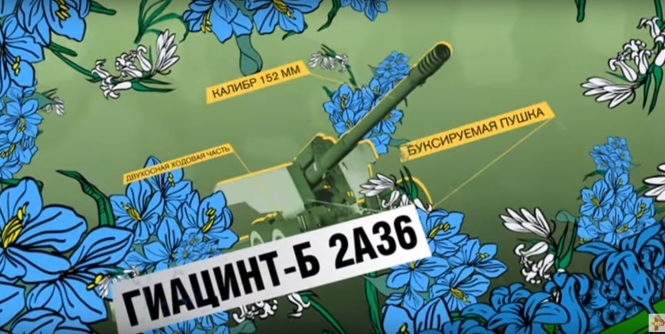 На російському телебаченні привітали жінок з 8 березня танками і гаубицями