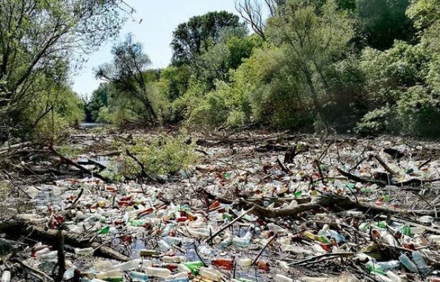 У Словаччині й Угорщині річку повністю перекрило сміттям, ймовірно принесеним із Закарпаття, - ФОТО