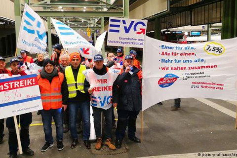 В Германии протестуют железнодорожники