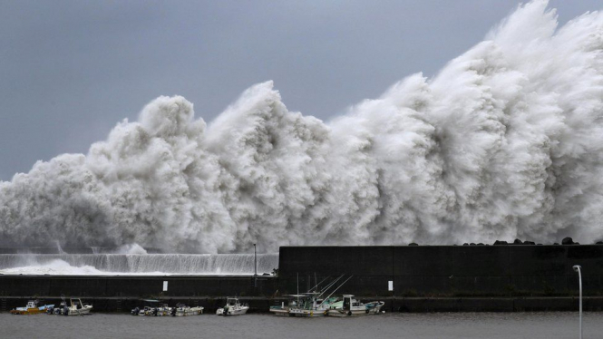 На Японію обрушився найбільший тайфун за 25 років, - ФОТО, ВІДЕО