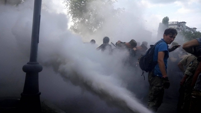 У Києві відбулися сутички під час суду над бійцями 