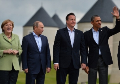 Меркель, Путін, Кемерон, Обама. Фото: AFP