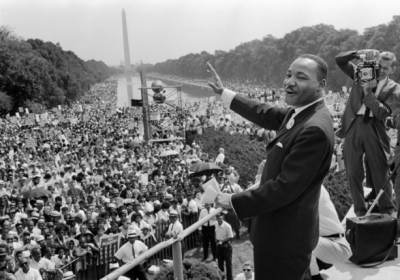 Мартін Лютер Кінг  28 серпня 1963 під час "Маршу на Вашингтон". Фото: AFP