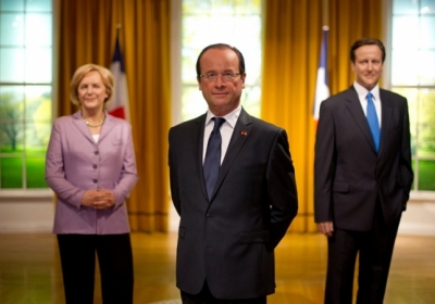 Ангела Меркель, Франсуа Олланд, Девід Кемерон. Фото: AFP