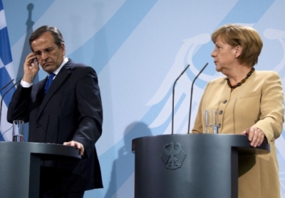 Антоніс Самарас Ангела Меркель. Фото: AFP