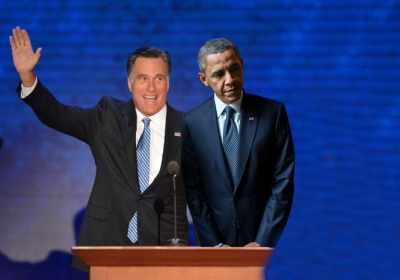 Мітт Ромні, Барак Обама. Колаж