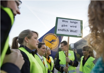 В Німеччині до страйку машиністів приєднались пілоти Lufthansa