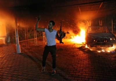 Американське консульство в Бенгазі. Лівія 11 вересня 2012 року. Фото: AFP