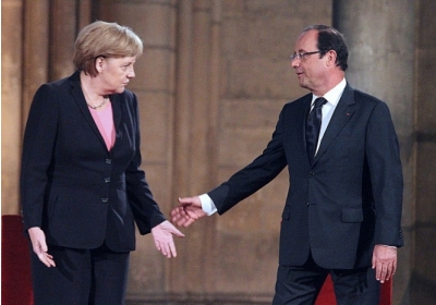 Ангела Меркель, Франсуа Олланд. Фото: AFP