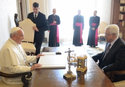 Папа Римський Франциск, Махмуд Аббас. Фото: AFP