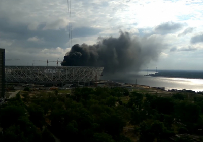 В России горел один из стадионов к ЧМ-2018, - ВИДЕО