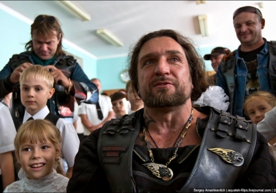 Російські байкери в гостях у севастопольських школярів (фото)