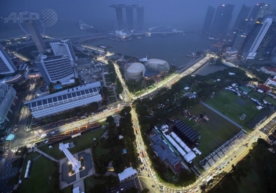 Сінгапур: Маршрут майбутньї гонки Formula One, 11 вересня 2014. Гран-прі Сінгапуру відбудеться 21 вересня. Фото: AFP