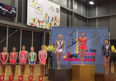 Украинская гимнастка получила три 