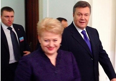 Віктор Янукович, Даля Ґрібаускайте. Фото: intv.ua