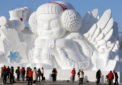Снег, умеет дышать: в Китае стартует выставка снежных скульптур 