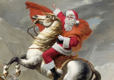 Нетипові сюжети відомих картин: як Санта дарує різдвяний настрій