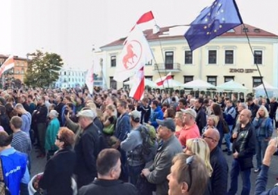 У центрі Мінська мітингують проти Лукашенка