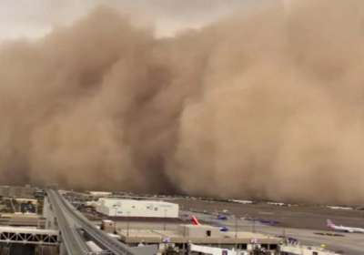 У США пилові бурі паралізували роботу аеропорту та залишили десятки тисяч жителів без світла