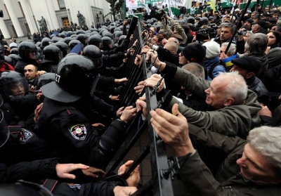 Протести в Україні. Фото: telegraph.co.uk