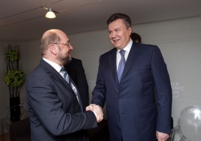 Віктор Янукович і Мартін Шульц. Фото: modernukraine.eu