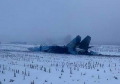Появились фото с места аварии Су-27 в Житомирской области