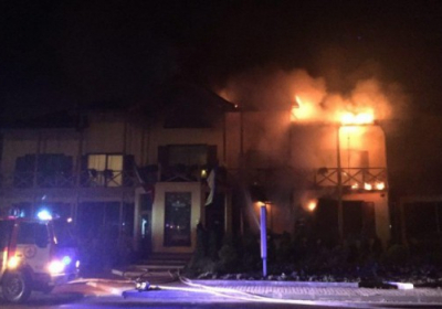 В Луцке в результате взрыва загорелся отель
