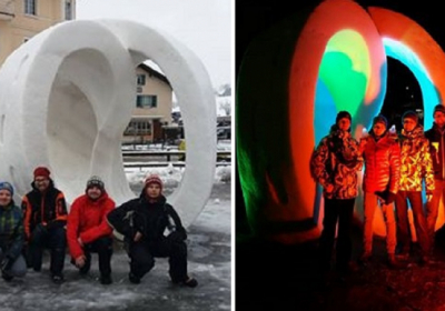 Украинская команда во второй раз победила на фестивале снежной скульптуры в Швейцарии