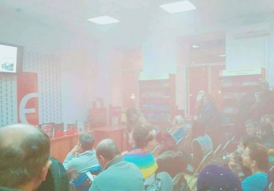 Во Львове неизвестный бросил дымовую шашку во время лекции о Холокосте