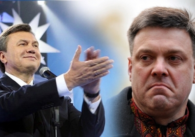 Віктор Янукович, Олег Тягнибок. Колаж: UPG/dt.ua