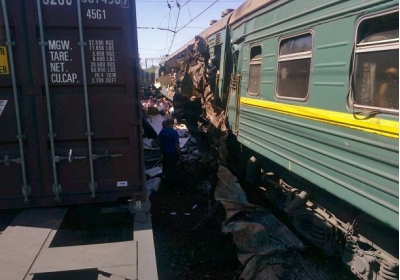 Грузовой поезд, который сошел с рельсов в Подмосковье, принадлежит Украине, - источник