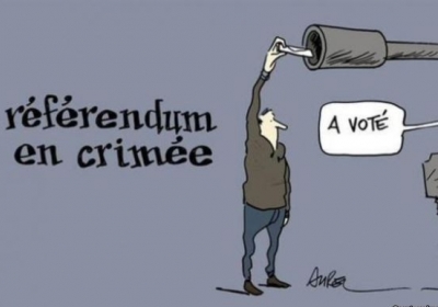 Серед робіт Charlie Hebdo знайшлася кариктура і про анексію Криму