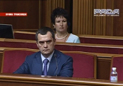 Захарченко під час перерви утік, щоб не відповідати на питання опозиції (відео)