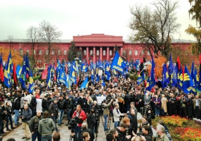 Свободівці урочисто святкують 71-шу річницю створення УПА у Києві