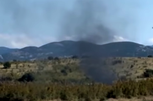 Опубликовано видео с места крушения самолета в Греции, где погибла украинская семья