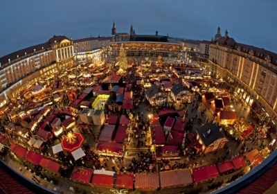 Загальний вид на різдвяний ярмарок в Дрездені, Німеччина. Фото: AFP