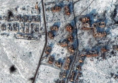 Супутниковий знімок того, що залишилося від Соледару, Maxar Technologies