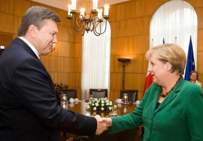 Віктор Янукович, Ангела Меркель. Фото: tochka.net