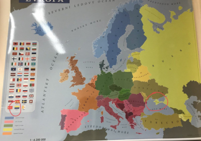 У Чехії в школі використовували карту, де Крим позначений частиною Росії