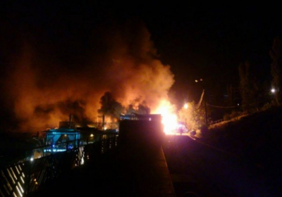 В Одессе сгорел ресторан - ВИДЕО