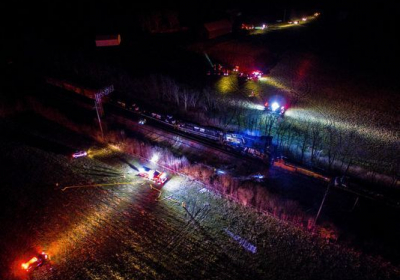 У США зіткнулися два товарних потяги: виникла пожежа