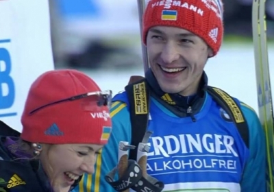 Украинские биатлонисты Джима и Тищенко завоевали бронзу в одиночной смешанной эстафете, - видео