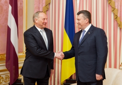 Андріс Берзиньш, Віктор Янукович. Фото: president.gov.ua
