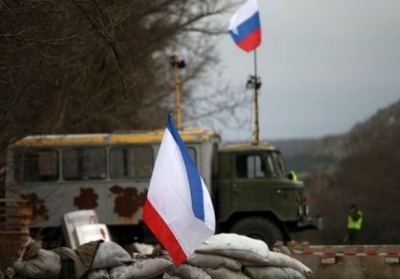 Російський блокпост в окупованому Криму Фото: rbc.ua