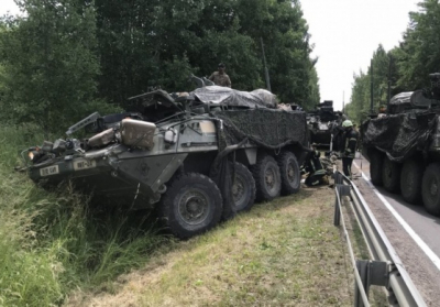 В Литве столкнулись четыре бронетранспортера США, пострадали 13 военных
