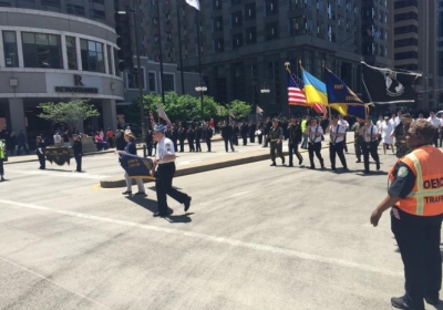 Украинцы приняли участие в военном параде в Чикаго, - видео
