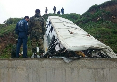 В Южной Осетии разбился автобус с российскими военными