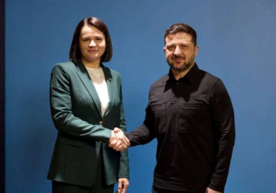 Зеленський зустрівся у Києві з лідеркою білоруської опозиції
